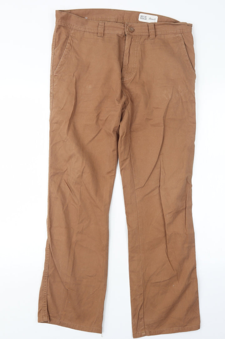 Denim Co. Mens Brown Trousers Size 34 in L29 in