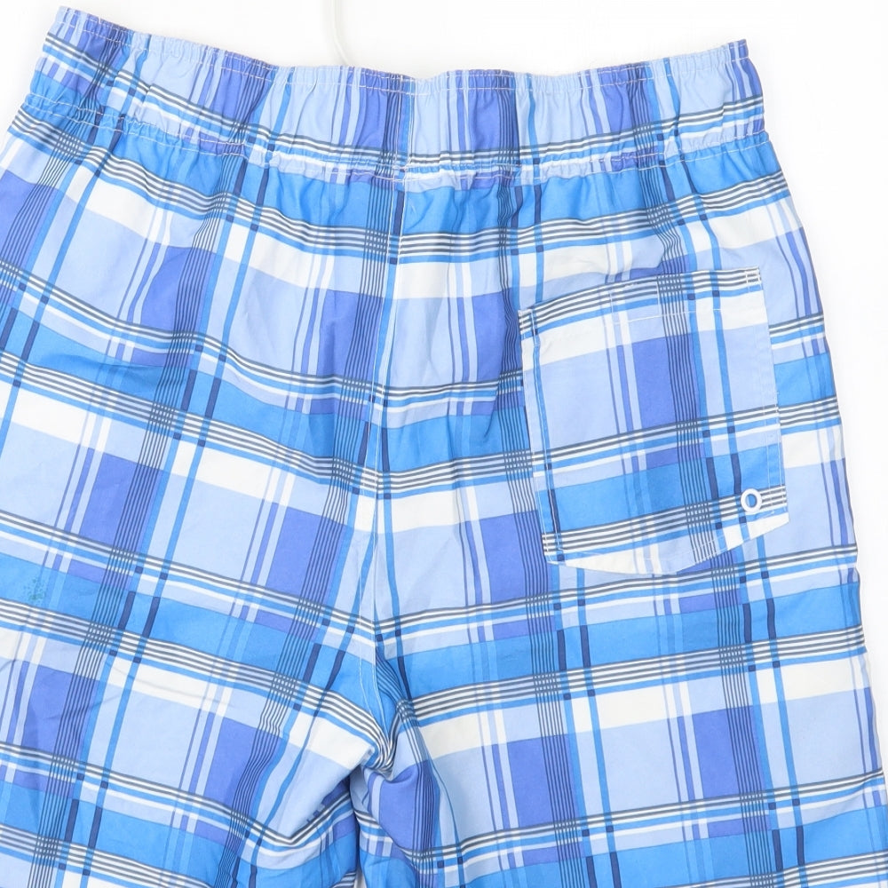 Cedar Wood State Mens Blue Check  Bermuda Shorts Size M - Swim Shorts