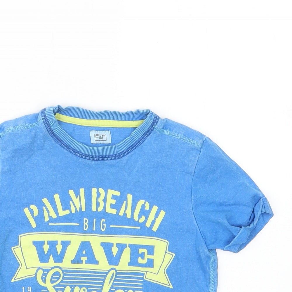 F&F Boys Blue   Basic T-Shirt Size 3-4 Years