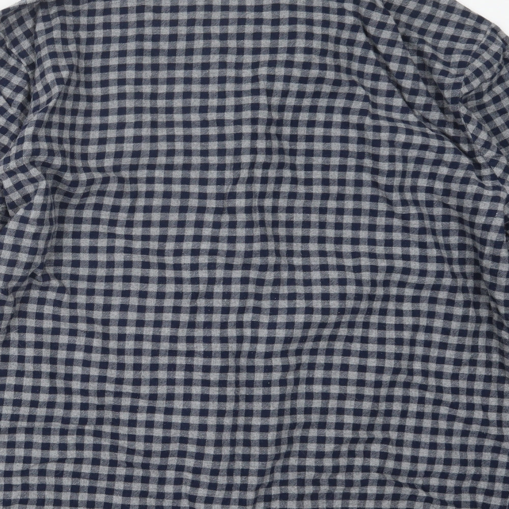 Marks and Spencer Mens Blue Check   Pyjama Set Size L