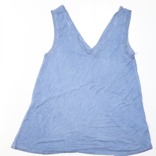 Cotton:On Womens Blue Geometric  Top Pyjama Set Size XS