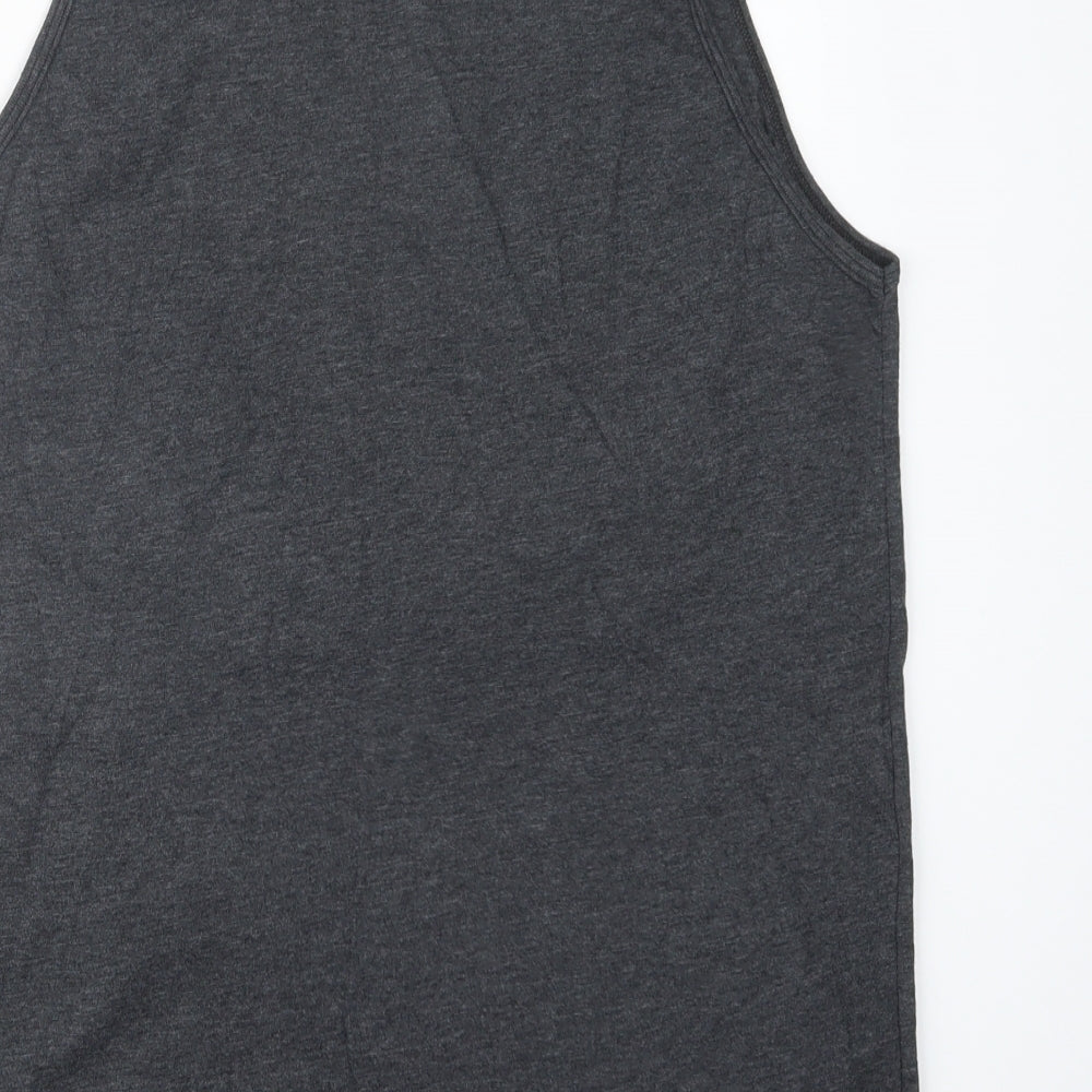 American Apparel Mens Grey    T-Shirt Size L