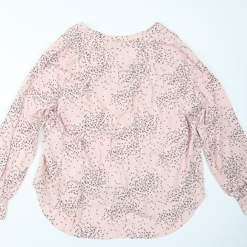 Marks and Spencer Womens Pink Geometric  Basic Blouse Size 20