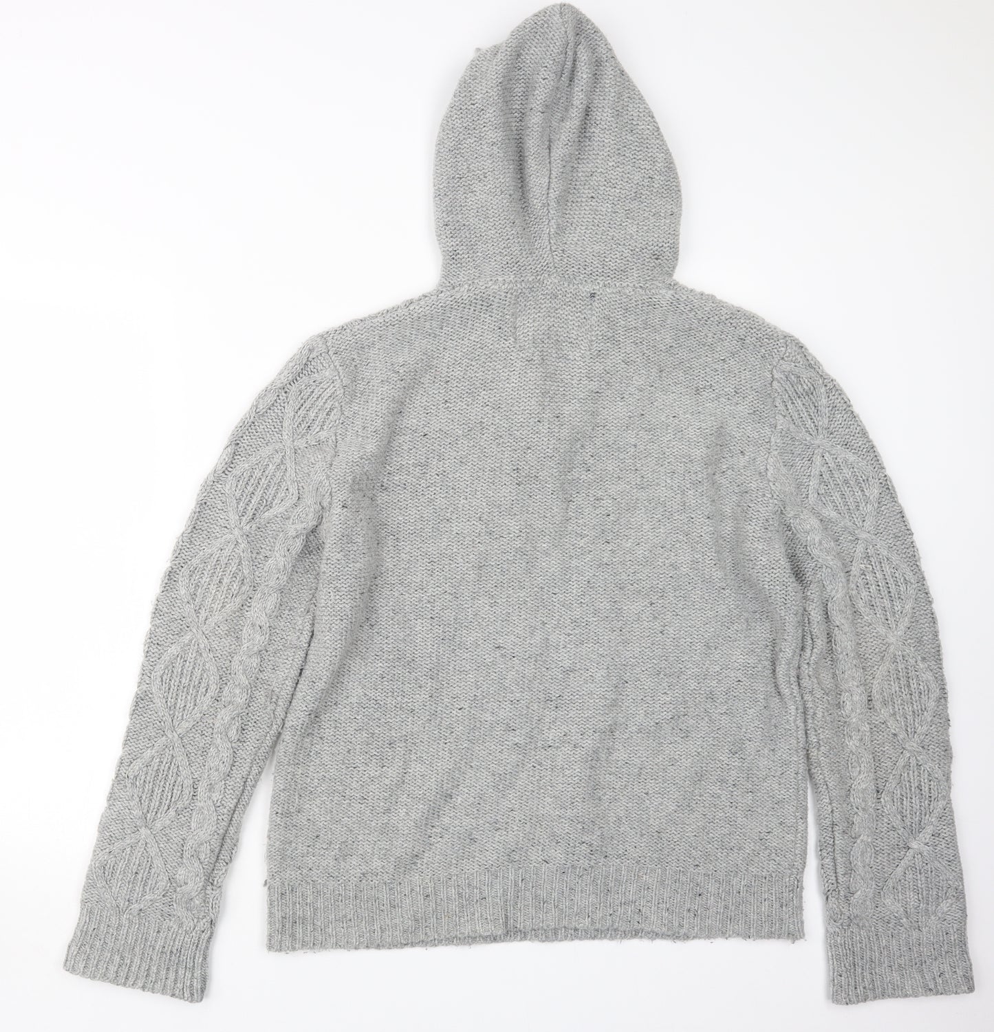 UrbanSpirit Mens Grey  Knit Pullover Hoodie Size M