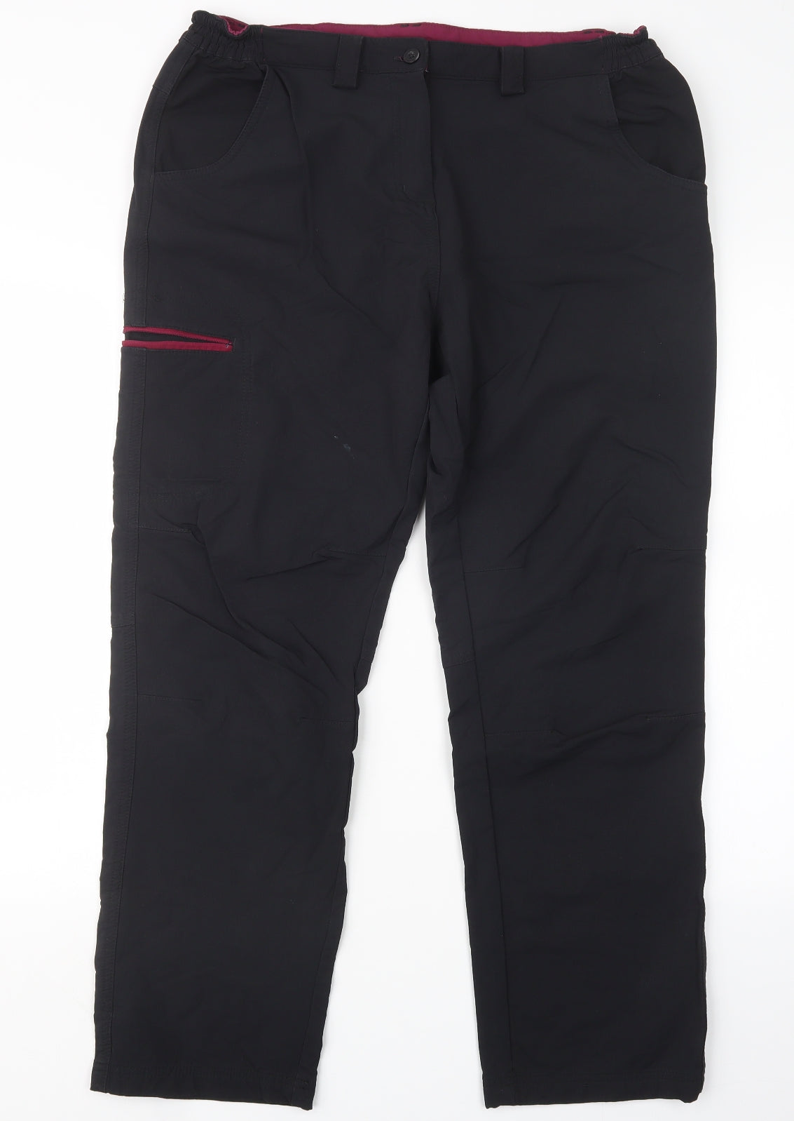 Mountain Warehouse Womens Black   Compression Trousers Size 14 L27 in