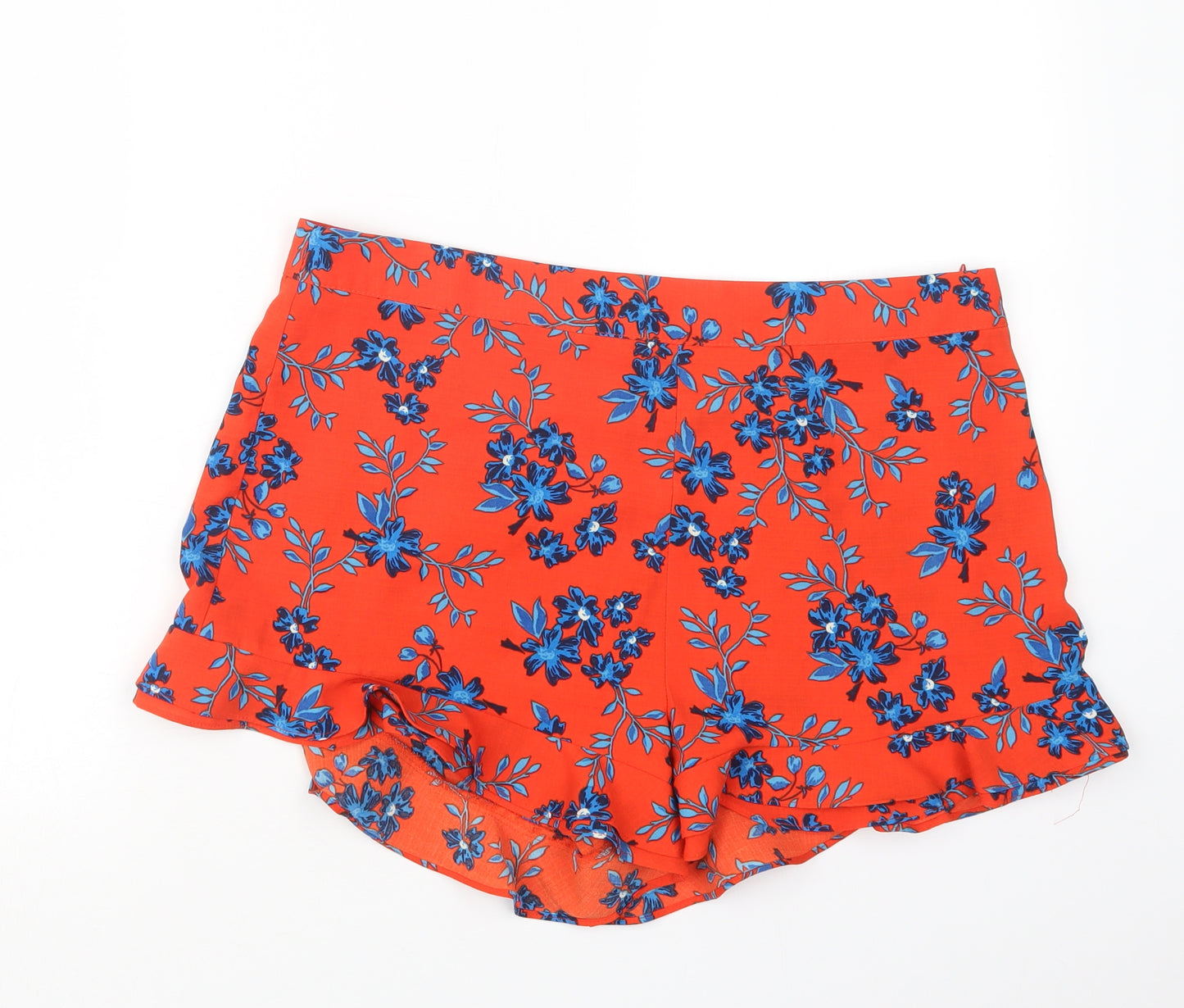Papaya Womens Red Floral  Boyfriend Shorts Size 16