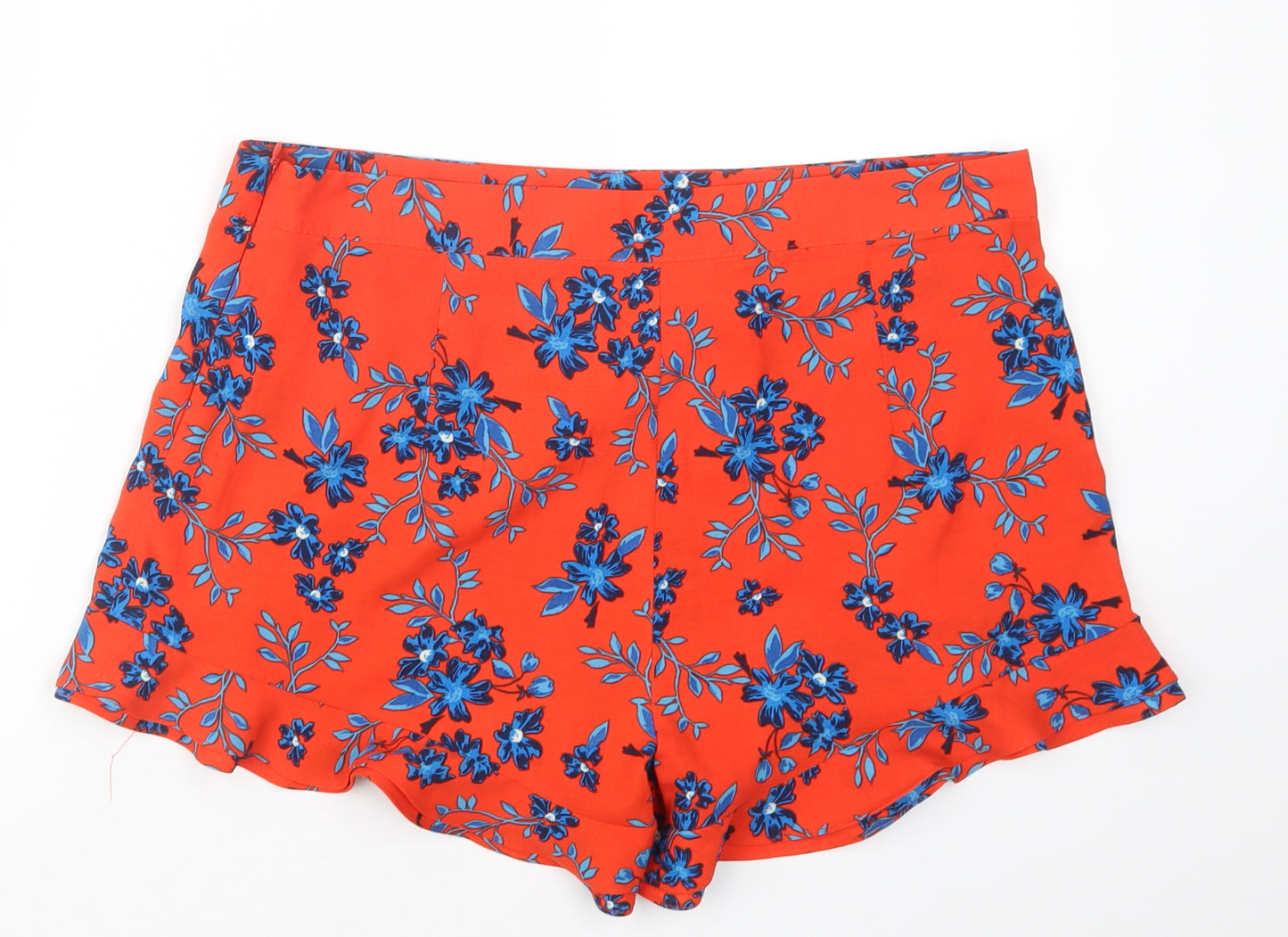 Papaya Womens Red Floral  Boyfriend Shorts Size 16