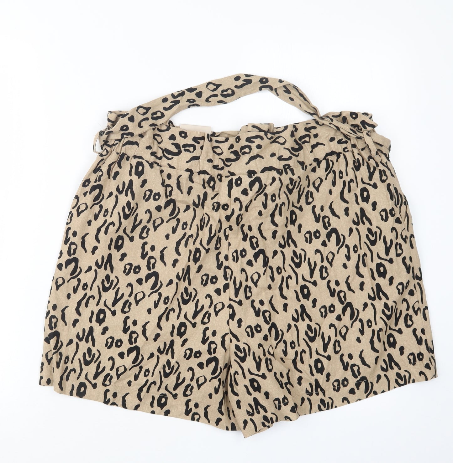 TU Womens Beige Animal Print  Hot Pants Shorts Size 16