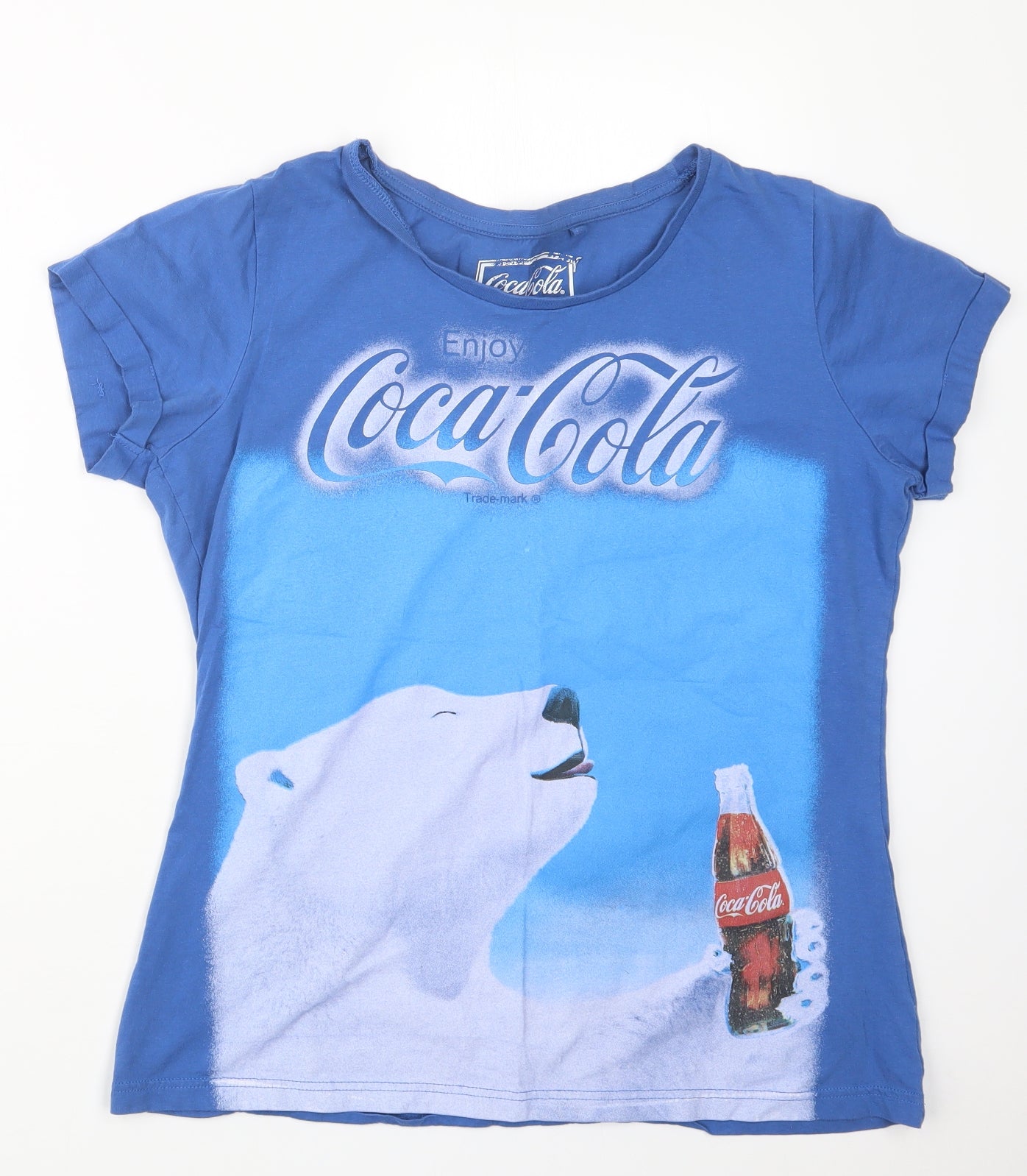 George Womens Blue   Basic T-Shirt Size 16  - Coca Cola