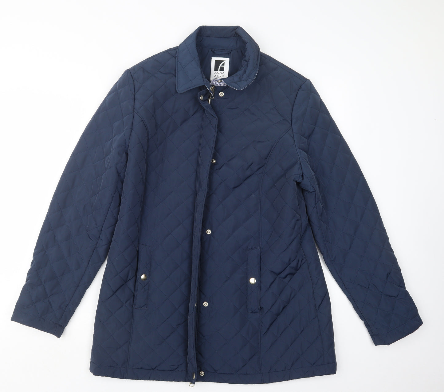 Anna Aura Womens Blue   Jacket Coat Size 14