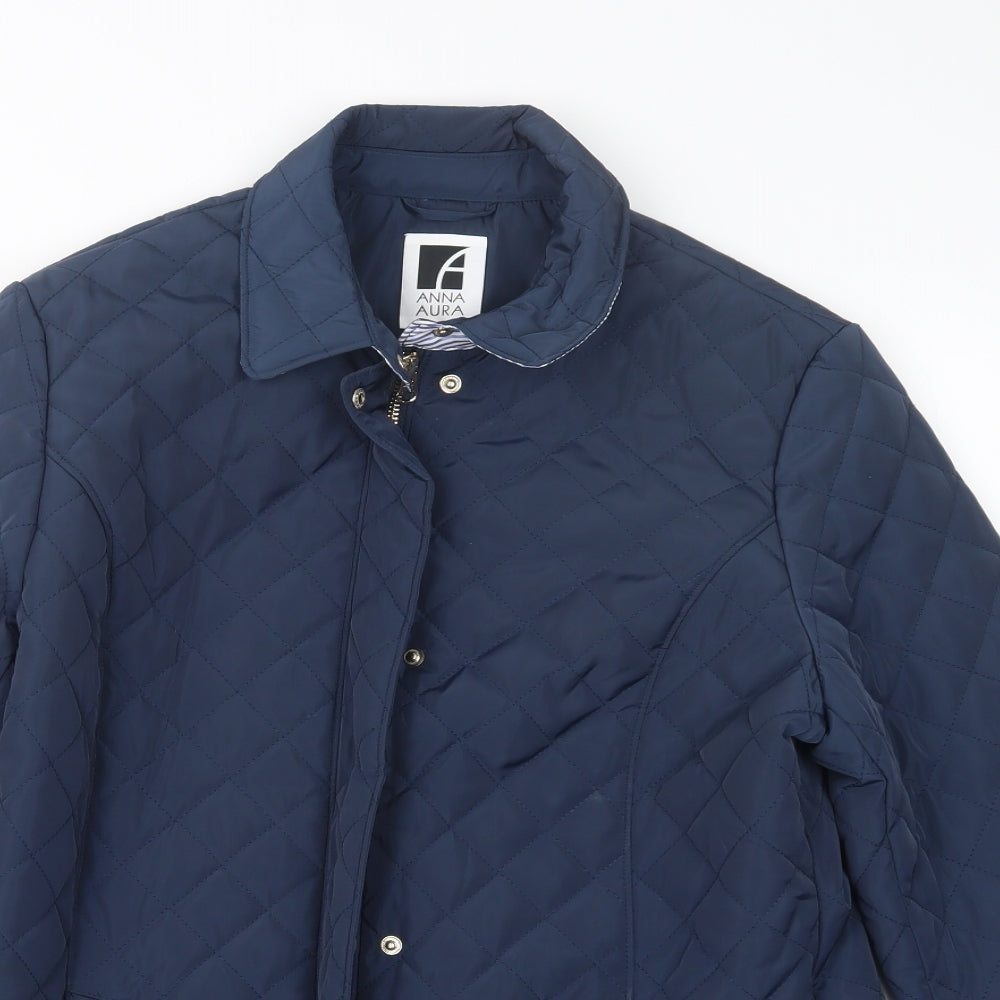 Anna Aura Womens Blue   Jacket Coat Size 14