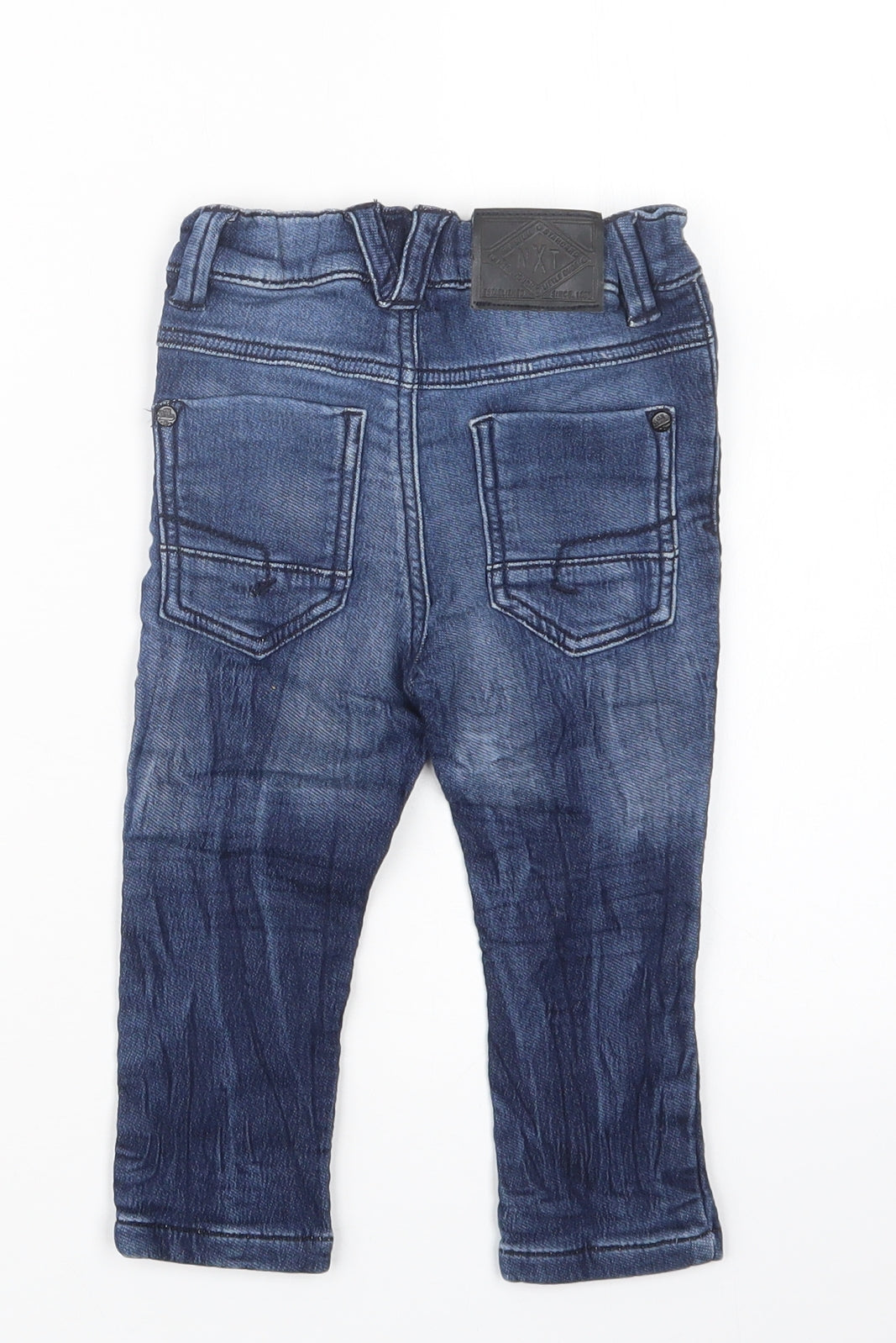 NEXT Boys Blue  Denim Cargo Jeans Size 12-18 Months