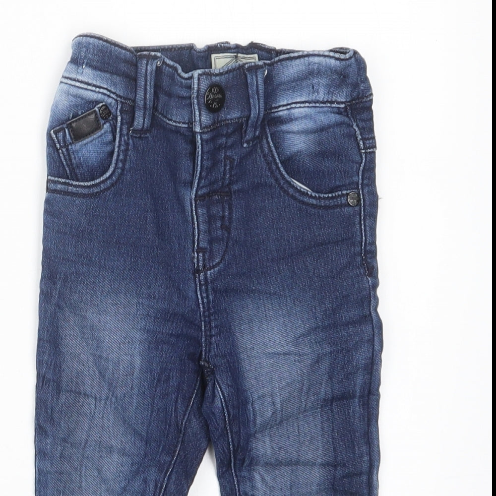 NEXT Boys Blue  Denim Cargo Jeans Size 12-18 Months