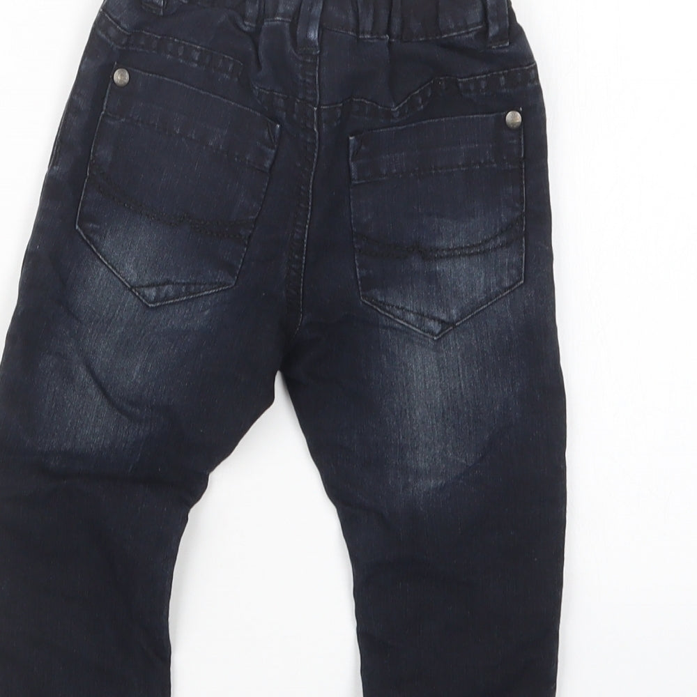 NEXT Boys Blue  Denim Cargo Jeans Size 12-18 Months