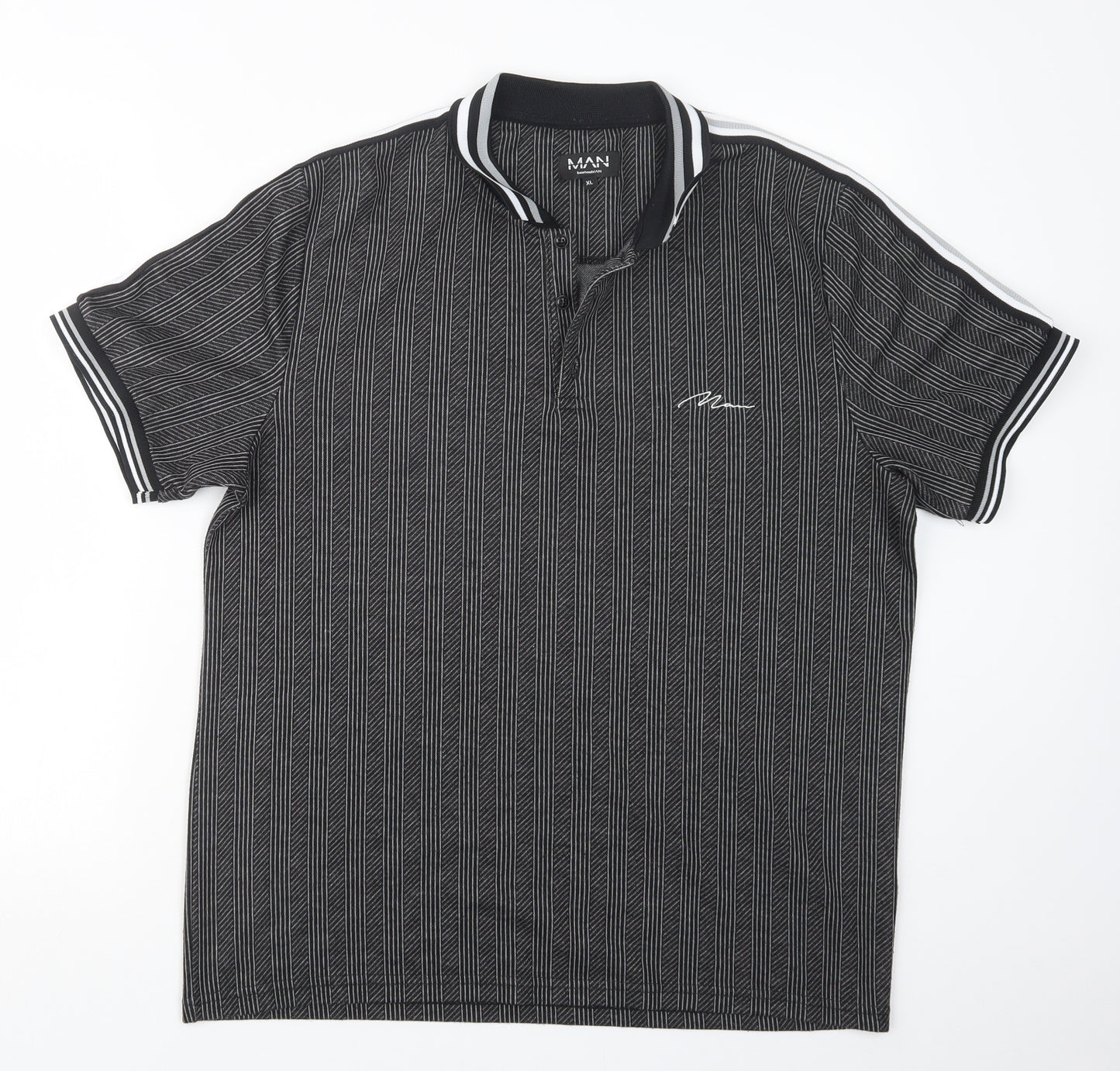 Boohoo Mens Black    Polo Size XL