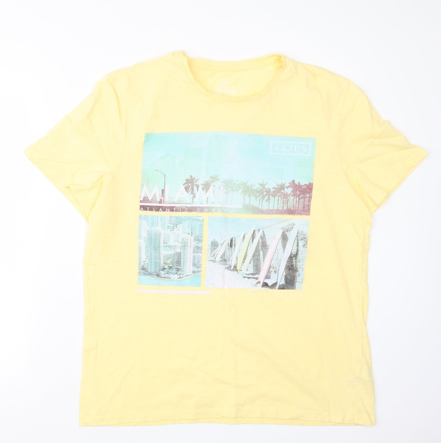 F&F Mens Yellow    T-Shirt Size L
