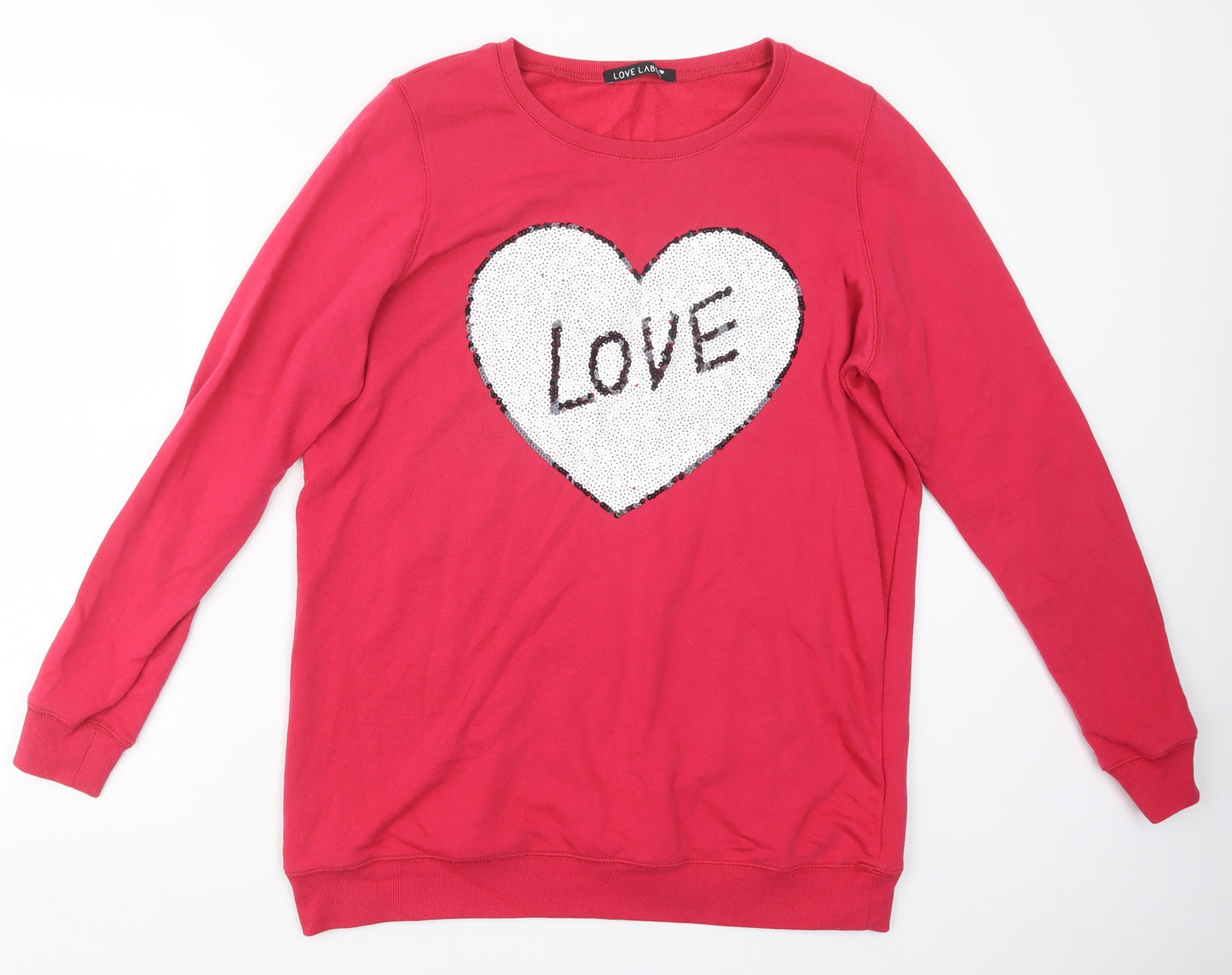 Love Label Womens Pink   Pullover Jumper Size 16