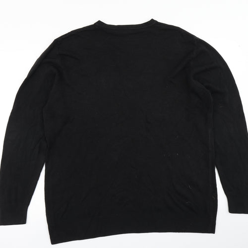 George Mens Black  Knit Pullover Jumper Size XL