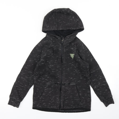 George Boys Black   Full Zip Hoodie Size 7-8 Years