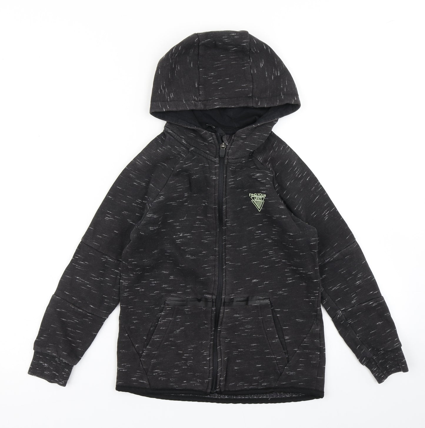 George Boys Black   Full Zip Hoodie Size 7-8 Years