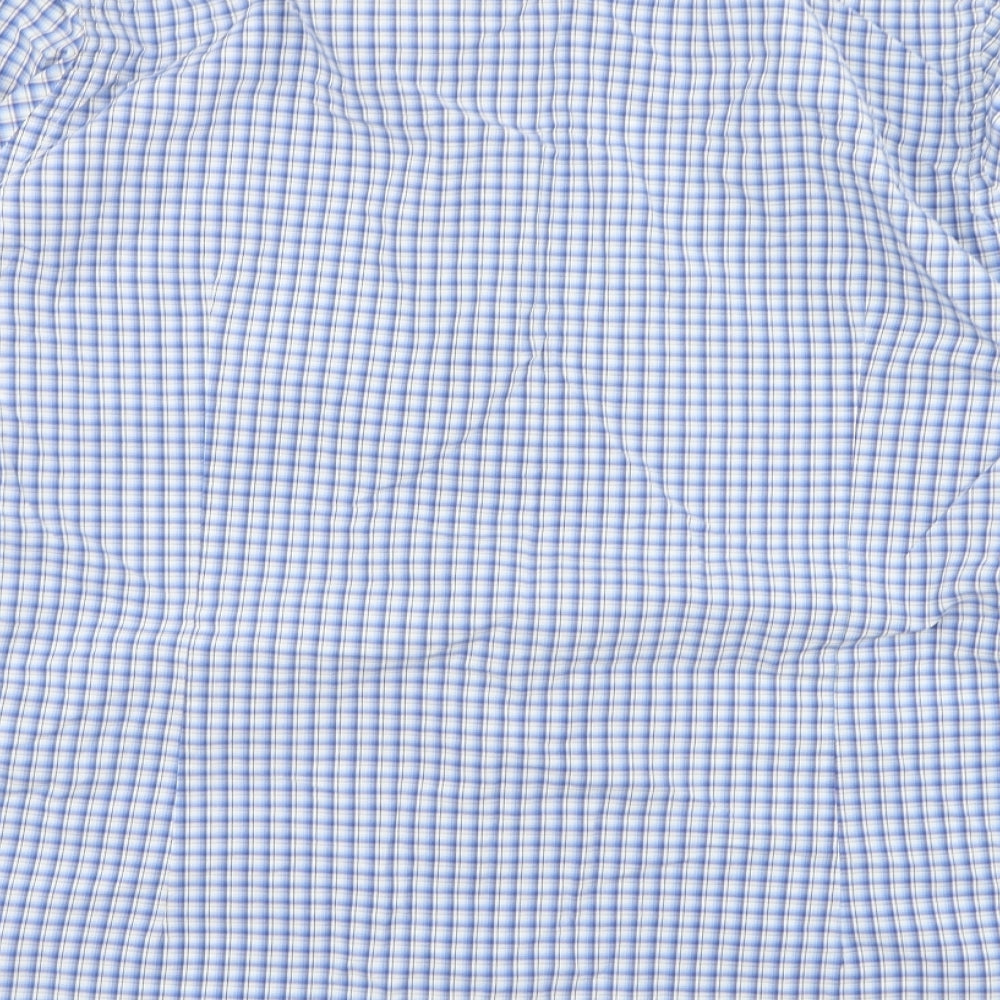 Ted Baker Mens Blue Check   Dress Shirt Size 2XL
