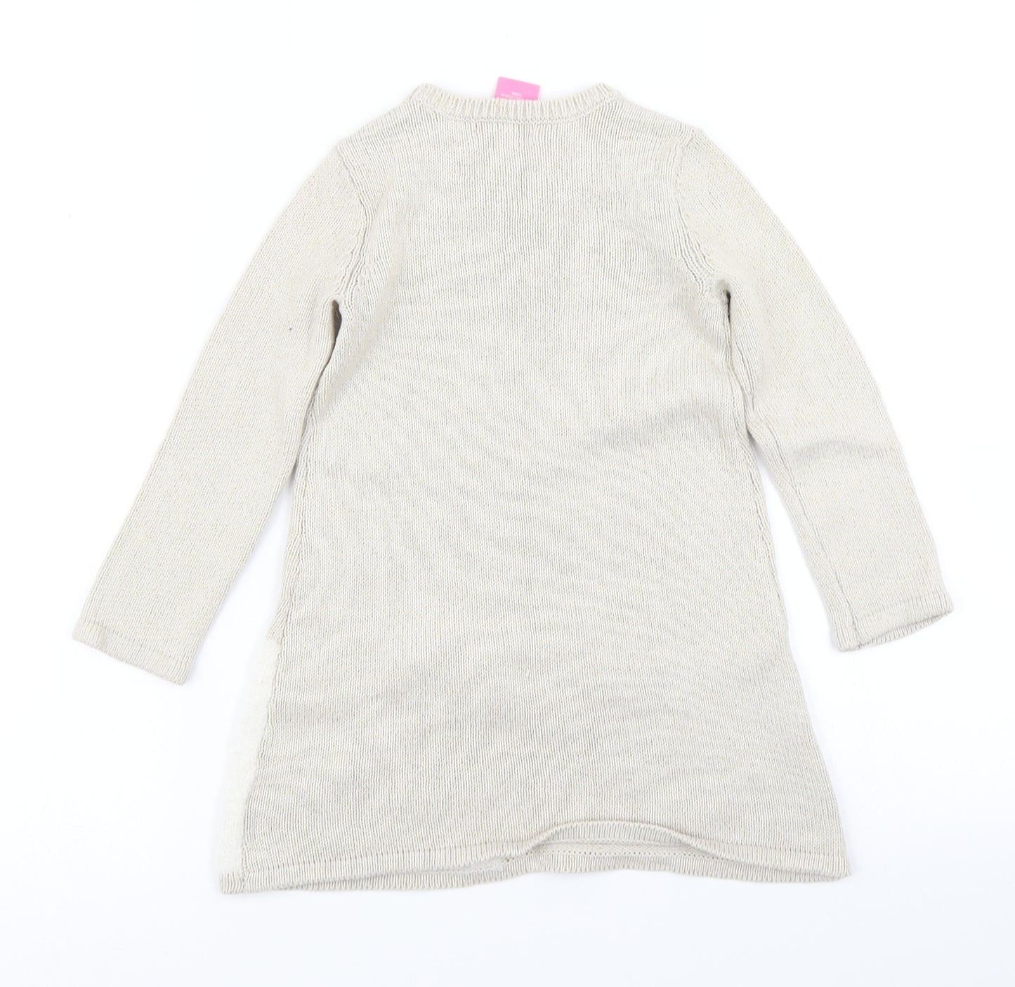 Isaac Mizrahi Girls Beige  Knit Jumper Dress  Size 2-3 Years