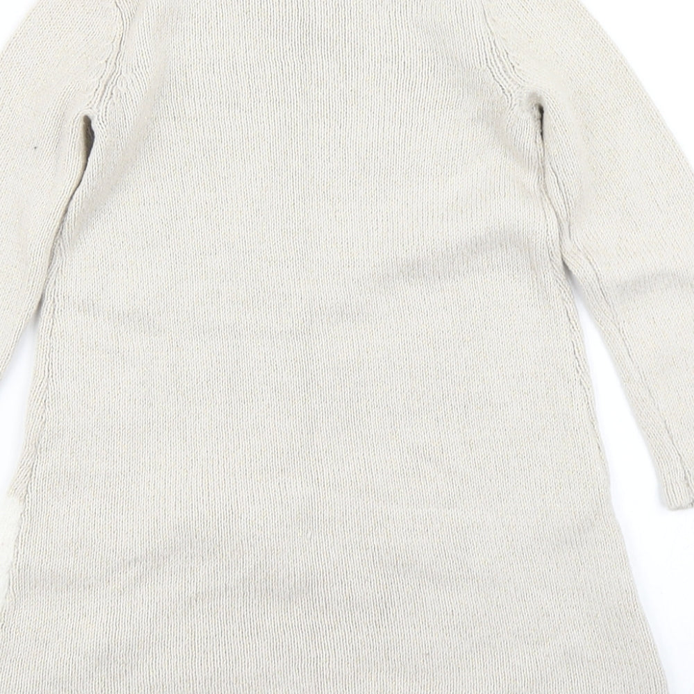 Isaac Mizrahi Girls Beige  Knit Jumper Dress  Size 2-3 Years