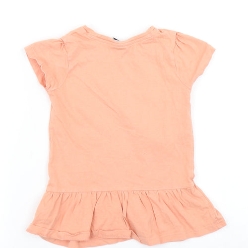 George Girls Pink   Basic T-Shirt Size 2-3 Years  - Moana