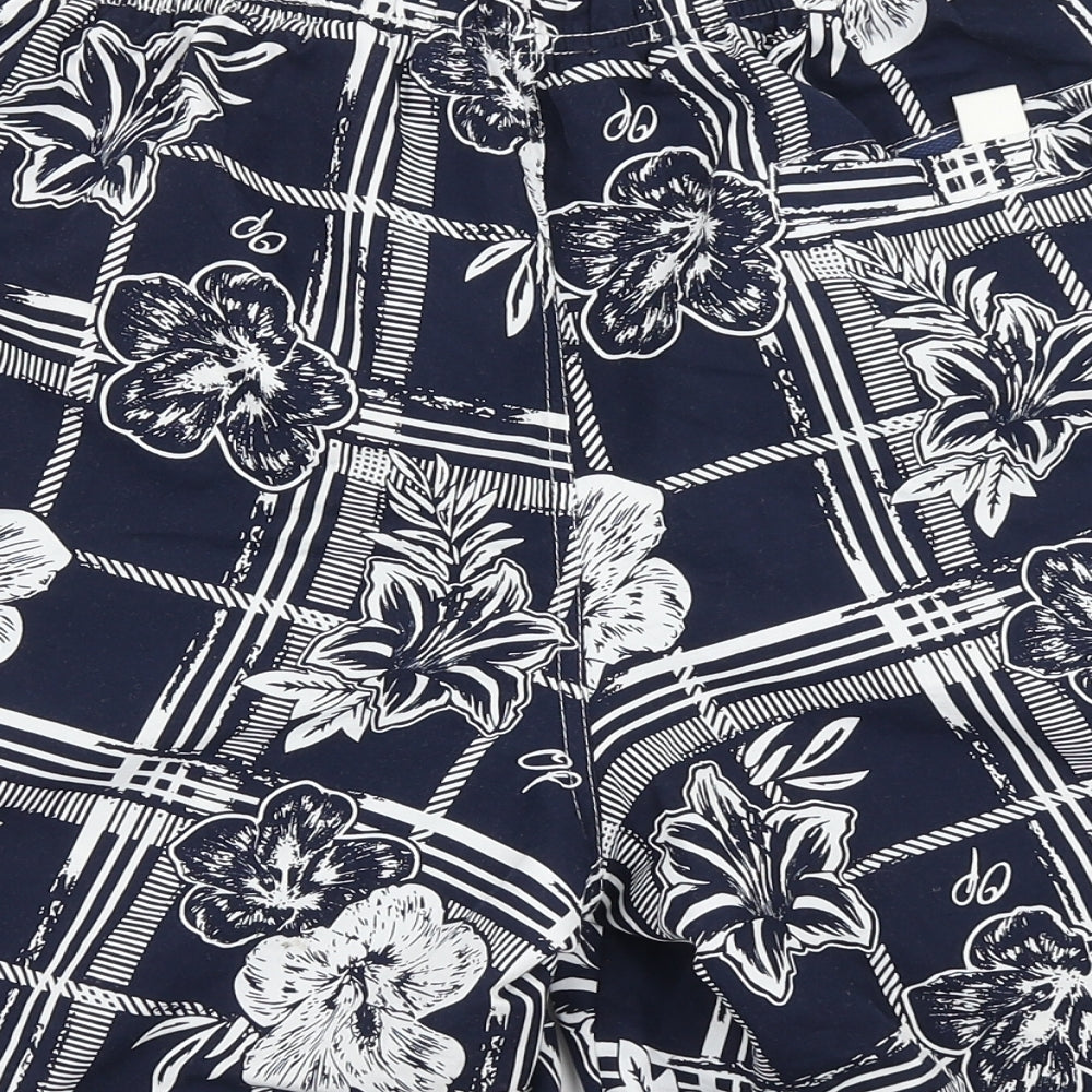 Ocean Pacific Mens Blue Floral  Athletic Shorts Size M
