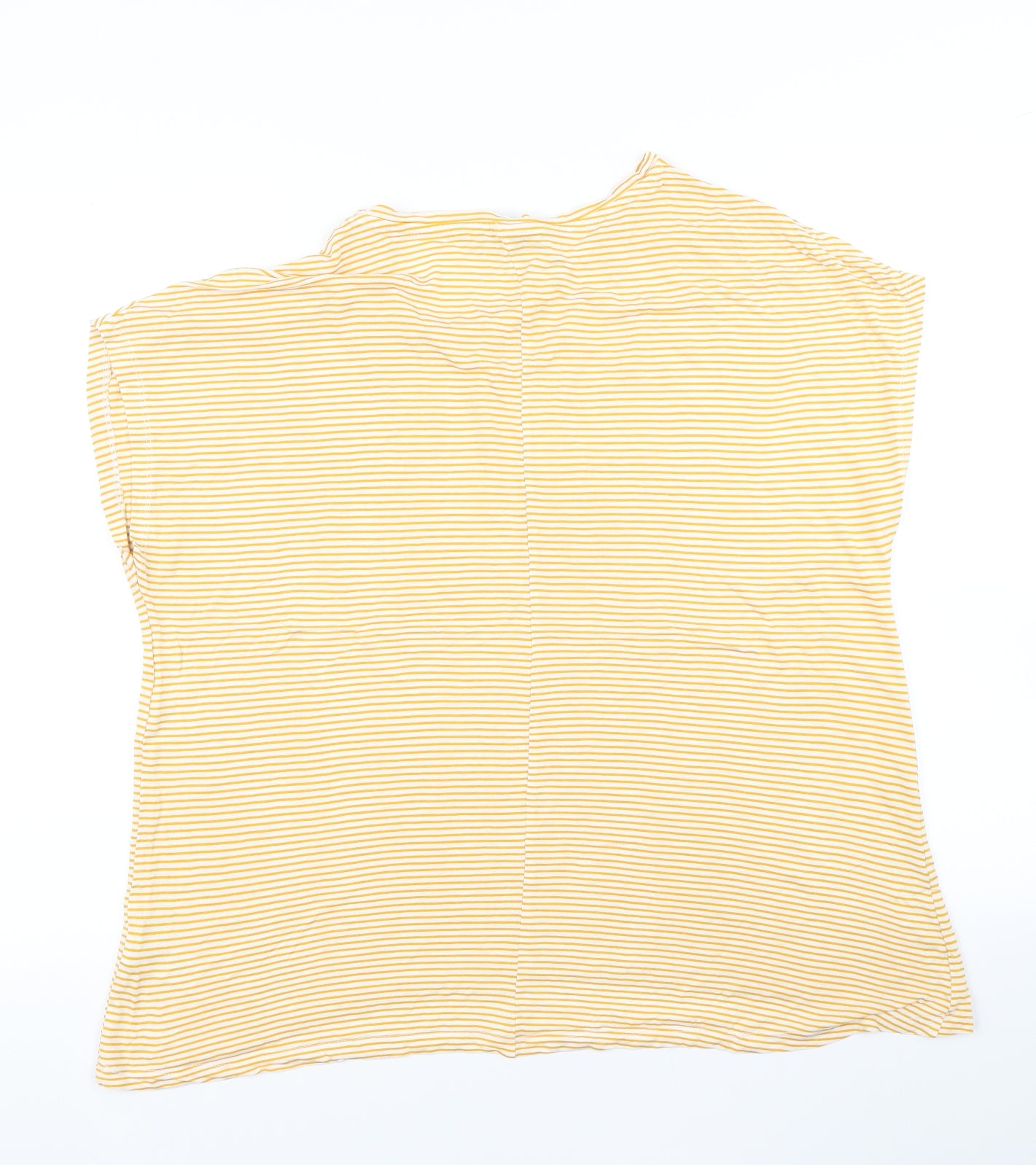 Primark Womens Yellow Striped  Basic T-Shirt Size M
