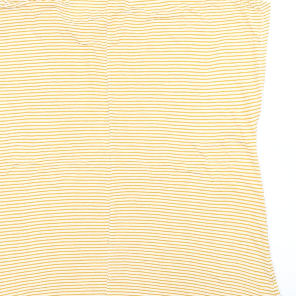 Primark Womens Yellow Striped  Basic T-Shirt Size M