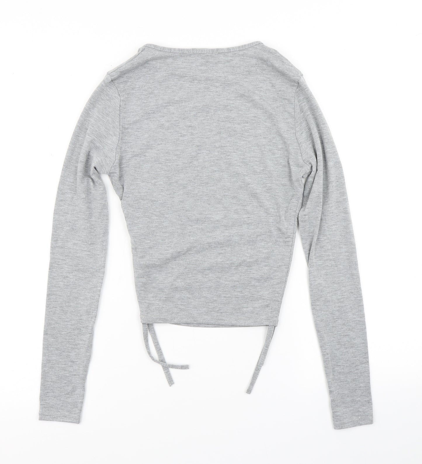 PRETTYLITTLETHING Womens Grey   Basic T-Shirt Size 6