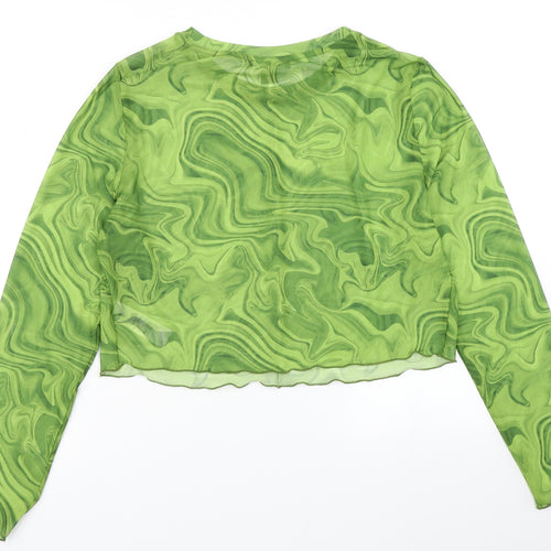 Primark Womens Green   Cropped T-Shirt Size L