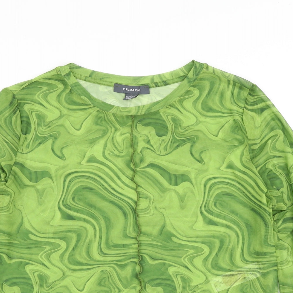Primark Womens Green   Cropped T-Shirt Size L