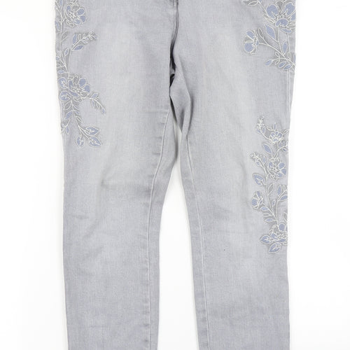 NEXT Womens Grey  Denim Skinny Jeans Size 12 L26 in