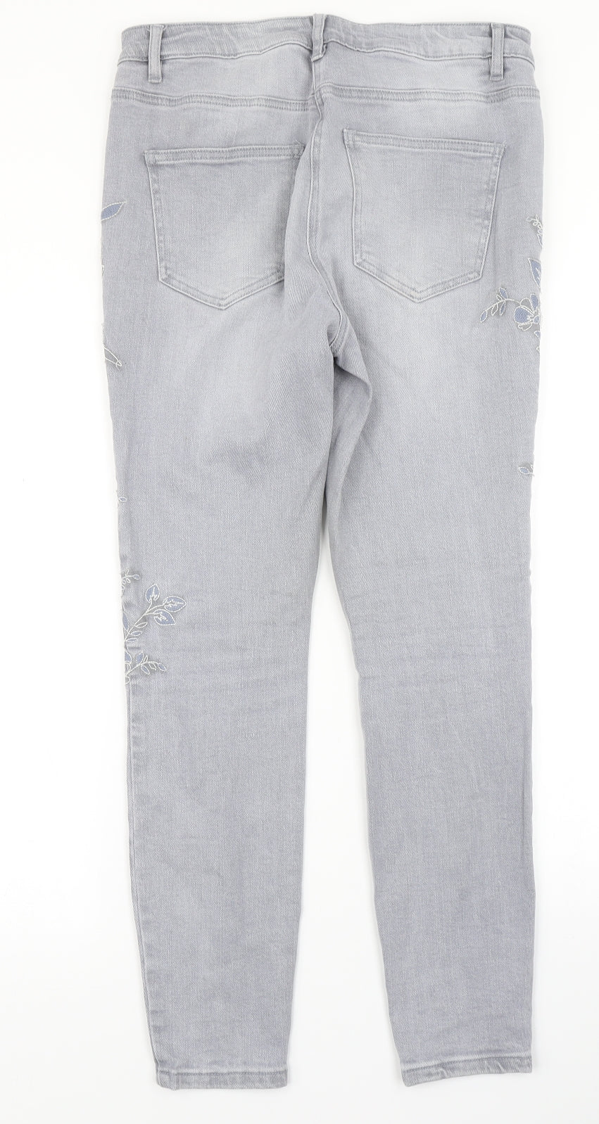 NEXT Womens Grey  Denim Skinny Jeans Size 12 L26 in