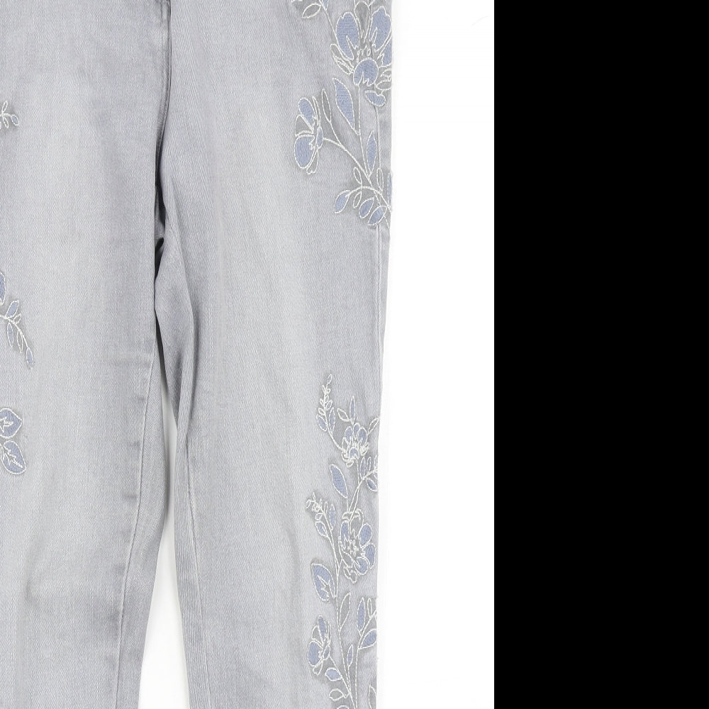 NEXT Womens Grey  Denim Skinny Jeans Size 12 L26 in
