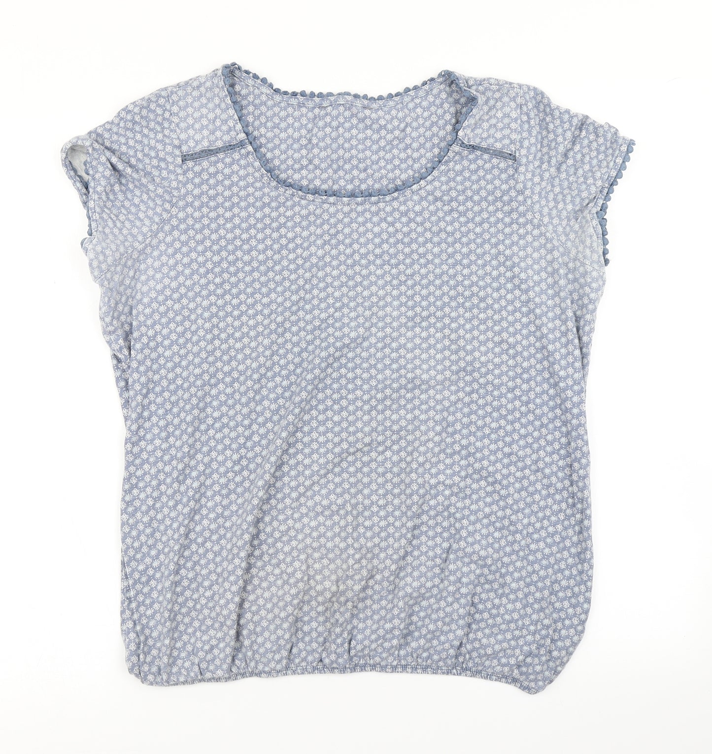 NEXT Womens Blue Floral  Basic T-Shirt Size 16