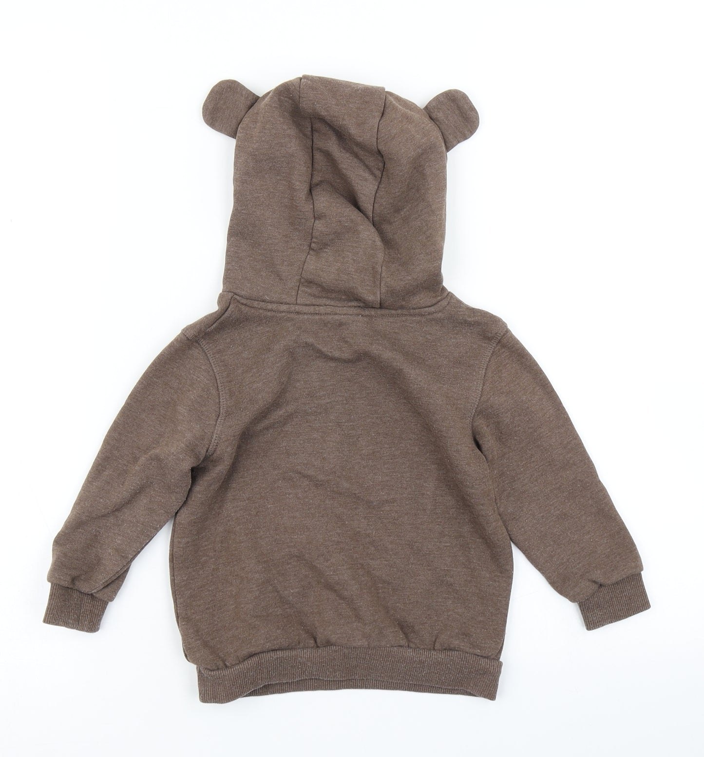 TU Boys Brown   Jacket  Size 18-24 Months  - Bear Hood Pullover