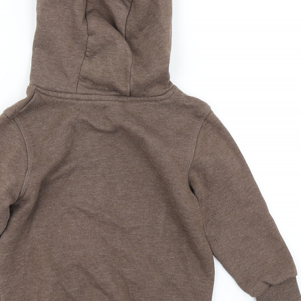 TU Boys Brown   Jacket  Size 18-24 Months  - Bear Hood Pullover