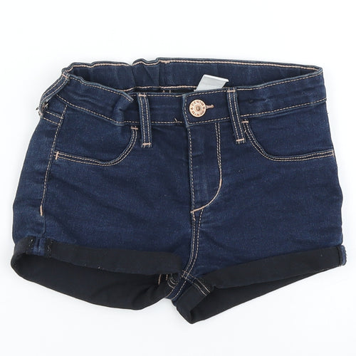 &Denim Girls Blue  Denim Hot Pants Shorts Size 5-6 Years