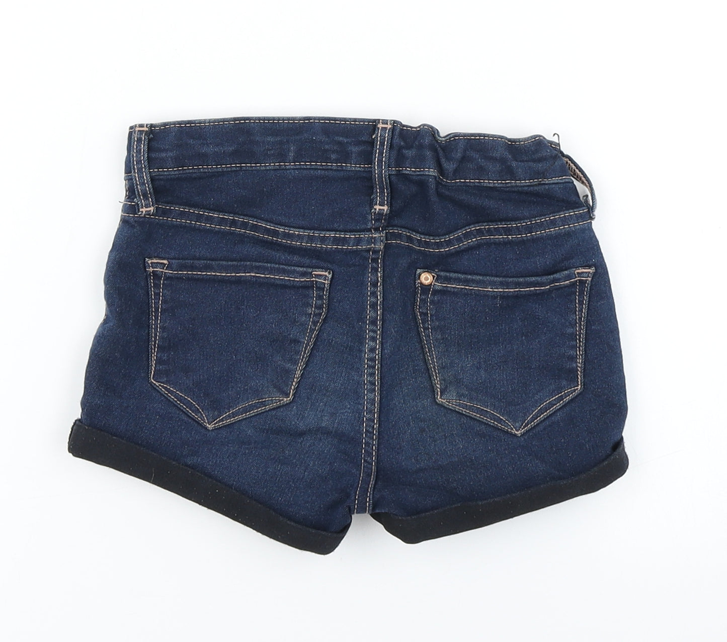 &Denim Girls Blue  Denim Hot Pants Shorts Size 5-6 Years