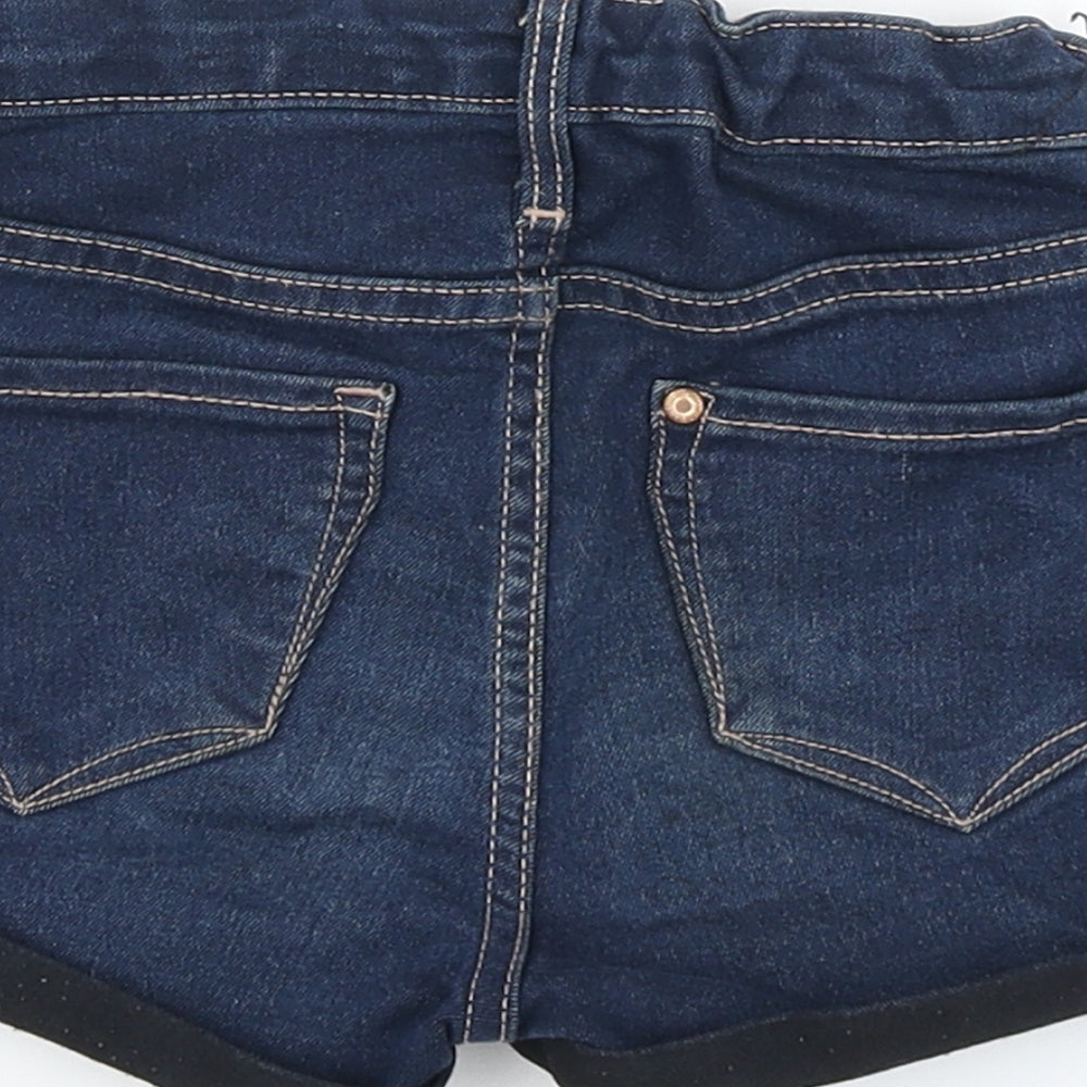 &Denim Girls Blue  Denim Hot Pants Shorts Size 5-6 Years
