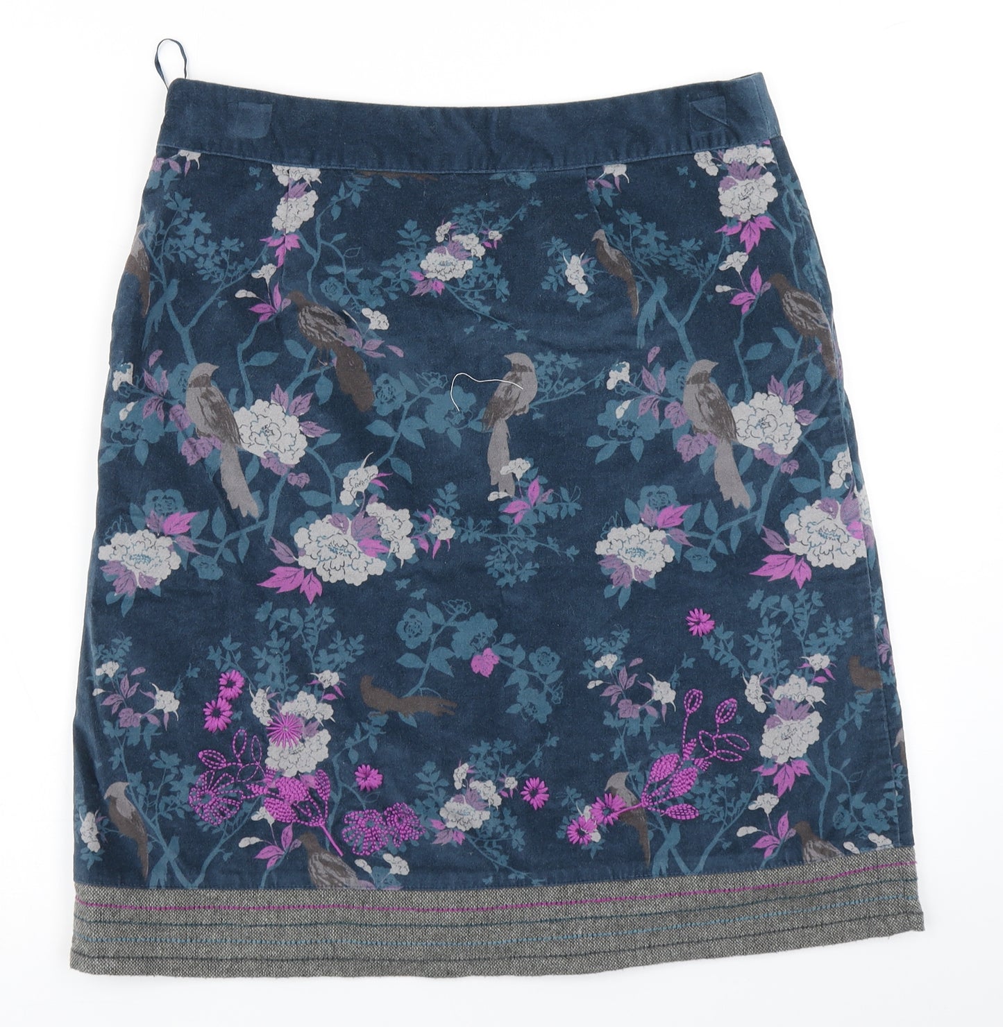 White Stuff Womens Blue Floral  A-Line Skirt Size 12