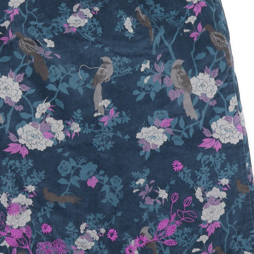 White Stuff Womens Blue Floral  A-Line Skirt Size 12