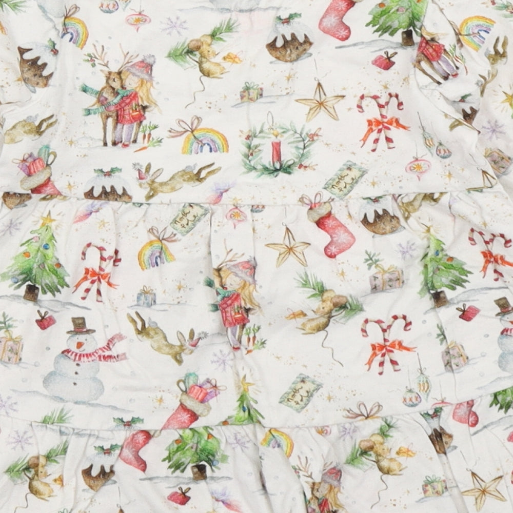 NEXT Girls Ivory   A-Line  Size 18-24 Months  - Christmas print