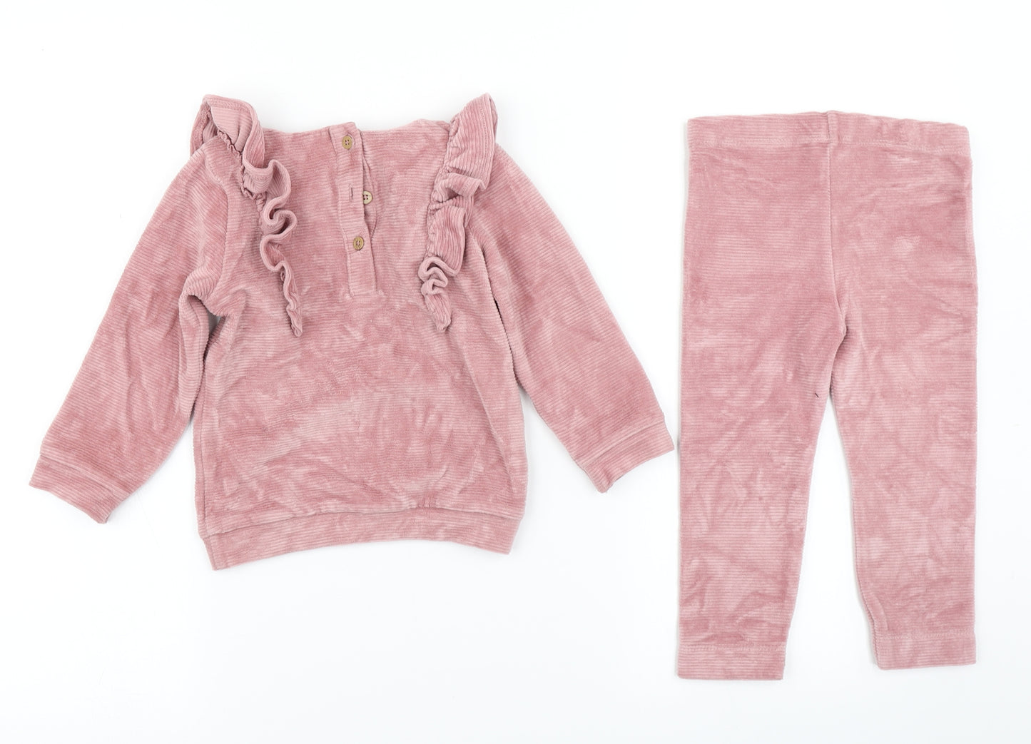 TU Girls Pink   Trousers Set Outfit/Set Size 18-24 Months