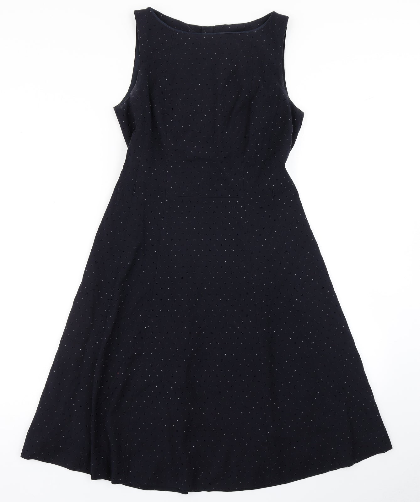 H&M Womens Blue Polka Dot  Fit & Flare  Size 10