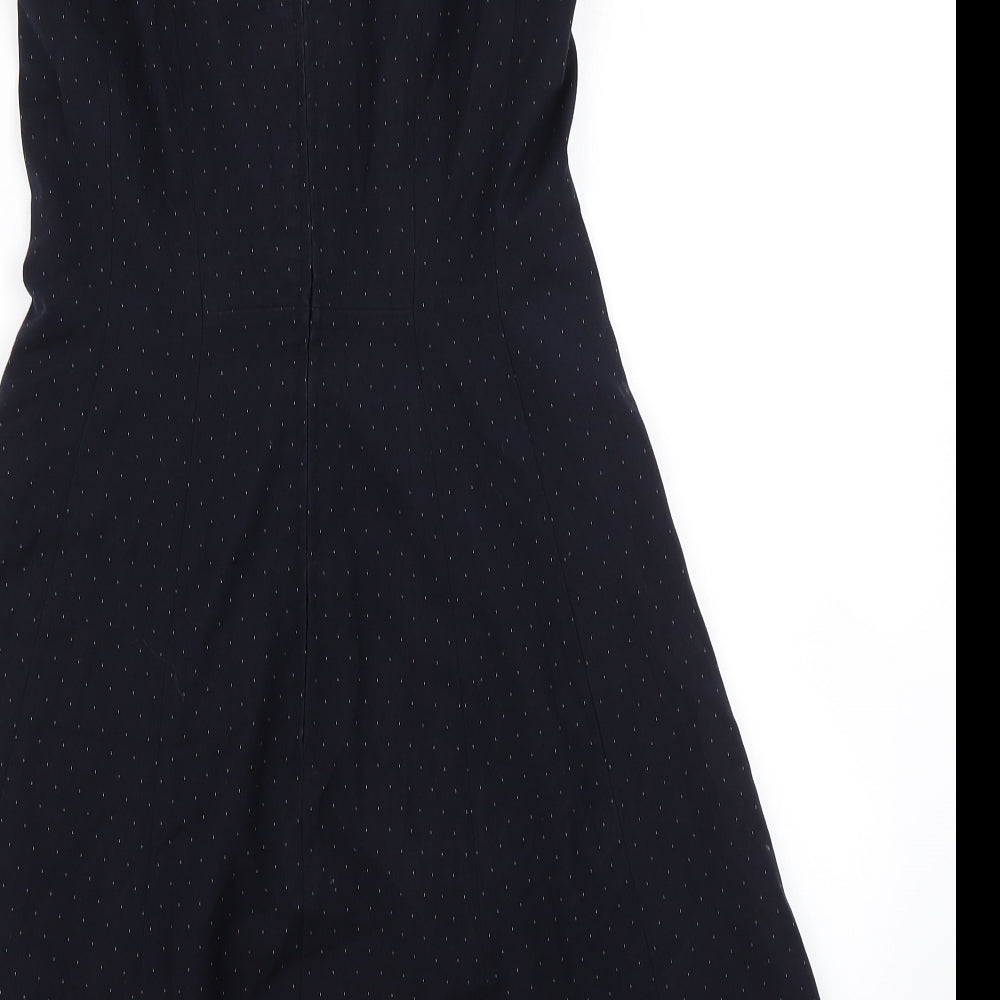 H&M Womens Blue Polka Dot  Fit & Flare  Size 10