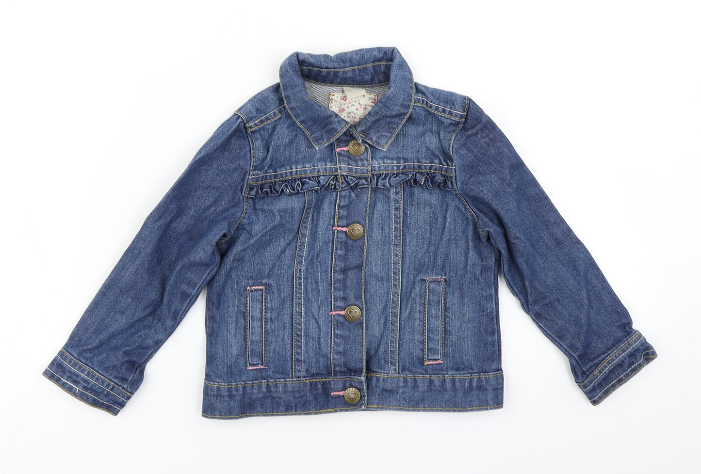 TU Girls Blue  Denim Jacket  Size 12-18 Months